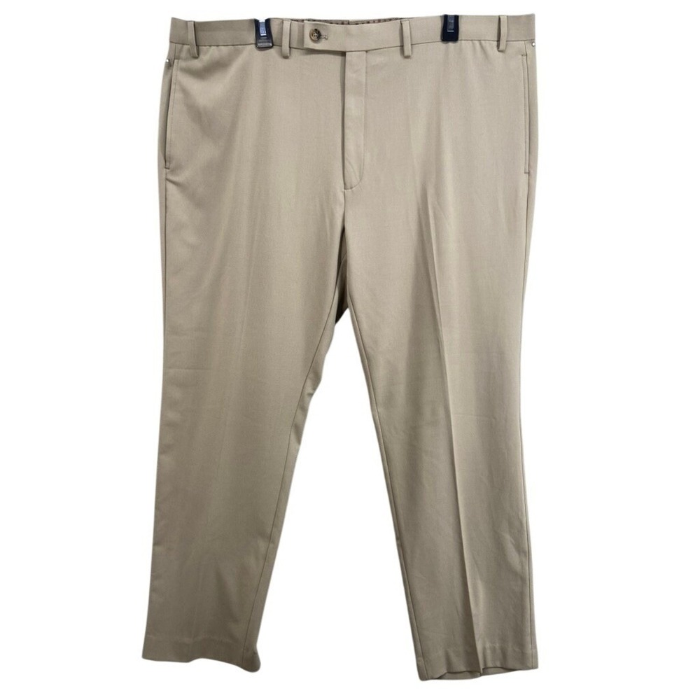 Lauren Ralph Lauren Pants Mens Sz 44W Tan Khaki Dress Flat Front Straight‎ Leg